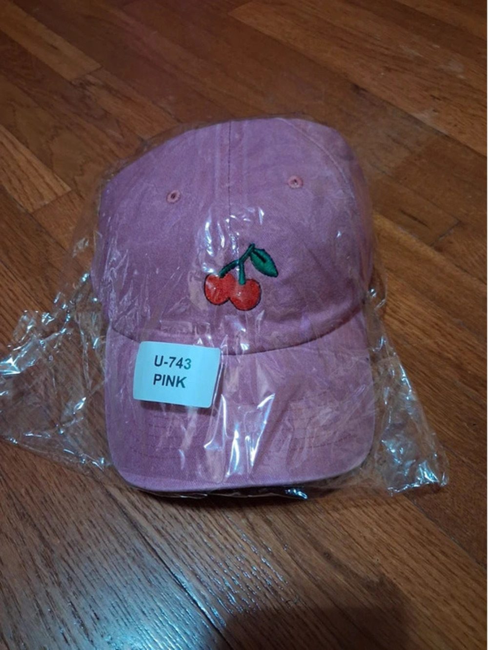 Zenana One Size Pink Wash Cherry Trucker Hat Baseball Cap New